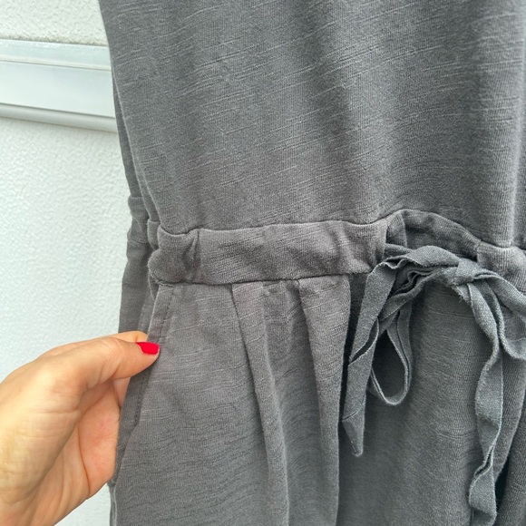 J Crew shirt dress sz XS grey Henley pullover 100% cotton short sleeve casual - Picture 5 of 9